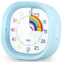 Cronometru vizual GeeRic, numărătoare inversă de 60 de minute pentru copii, cu lumină intermitentă și funcționare silențioasă, temporizator Pomodoro pentru acasă, bucătărie și școală 1