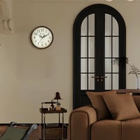 Geevon retro nástenné hodiny, tiché, netikajúce, vintage quartz hodiny, tmavohnedé, 8-palcové, do kuchyne, obývačky, spálne, kancelárie, učebne 9