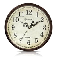 Geevon retro nástenné hodiny, tiché, netikajúce, vintage quartz hodiny, tmavohnedé, 8-palcové, do kuchyne, obývačky, spálne, kancelárie, učebne 1