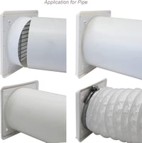 GEFONG Szellőzőrács 150mm Fehér ABS Műanyag Fali Ventillátor Rács Fürdőszoba Konyha Rovarháló 6 Hüvelyk 4