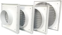 GEFONG Szellőzőrács 150mm Fehér ABS Műanyag Fali Ventillátor Rács Fürdőszoba Konyha Rovarháló 6 Hüvelyk 7