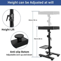 Gekufa Tetoválás Kartámasz Állítható Magasság 66-89cm Vastag Hab PVC Bőr 4