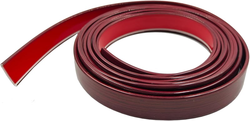GELINTONG Bordvédő szegélyszalag U-alakú öntapadós TPE faerezet, rugalmas furnér szegély 16 mm x 2,8 m konyhabútor és munkalap élekhez