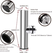 Geloo rozsdamentes acél hajós bottartó sínre szerelhető - 18-26 mm - 2 db 3