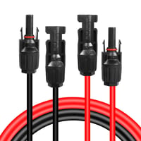 GELRHONR 2m Napelem Hosszabbító Kábel 10AWG 6mm² Csatlakozóval Fotovoltaikus Rendszerhez 1
