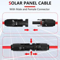 GELRHONR 2m Napelem Hosszabbító Kábel 10AWG 6mm² Csatlakozóval Fotovoltaikus Rendszerhez 4