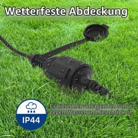 GELRHONR Vonkajší predlžovací kábel s plochou zástrčkou, vodotesný, typ F (CEE 7/7), 16 A 250 V, 2 m 3