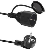 GELRHONR Vonkajší predlžovací kábel s plochou zástrčkou, vodotesný, typ F (CEE 7/7), 16 A 250 V, 2 m 6
