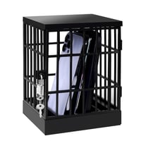 Cutie cu încuietoare pentru telefoane mobile Gemaxvoled, neagră, cușcă de depozitare a telefoanelor pentru clasă, timpul petrecut în familie și petreceri, 6 sloturi 1