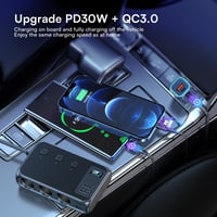 GemCoo 9 v 1 USB-C autonabíjačka a rozbočovač do zapaľovača 171 W, 3x12 V/24 V zásuvka, 4 USB + duálny PD port, LED displej napätia, samostatné vypínače 6