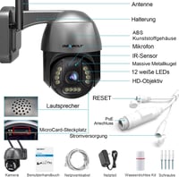 GENBOLT Kültéri Biztonsági Kamera 8MP 4K WiFi Színes Éjjellátás Automatikus Követés DC PoE Tápellátás IP Kamera 8