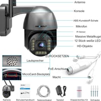 GENBOLT Kültéri Biztonsági Kamera 8MP 4K WiFi Színes Éjjellátás Automatikus Követés DC PoE Tápellátás IP Kamera 9