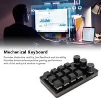 Tastatură mecanică generică cu 12 taste, Hot-Swap, switch-uri albastre, programare macro 4