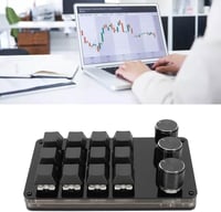 Tastatură mecanică generică cu 12 taste, Hot-Swap, switch-uri albastre, programare macro 6