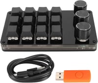 Tastatură mecanică generică cu 12 taste, Hot-Swap, switch-uri albastre, programare macro 7