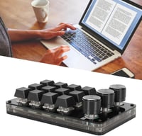 Tastatură mecanică generică cu 12 taste, Hot-Swap, switch-uri albastre, programare macro 5