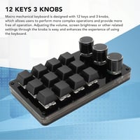 Tastatură mecanică generică cu 12 taste, Hot-Swap, switch-uri albastre, programare macro 2