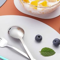 Generic Hosszú nyelű 18/10 rozsdamentes acél fényes fagylaltos kanál, szervírozó kanál, 2 db 6