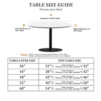 Față de masă rotundă generică cu elastic, Ø 90 cm, model cu munți-râuri-lacuri, pentru utilizare în grădină sau la exterior, pentru mese cu lățimea de 75-85 cm 5