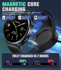 Generic Mágneses Töltőkábel Xiaomi Watch 2/2 Pro/S2/S3/H1 Okosórákhoz - 1m USB-A Csatlakozó, Túlfeszültség Elleni Védelem, Fekete 3