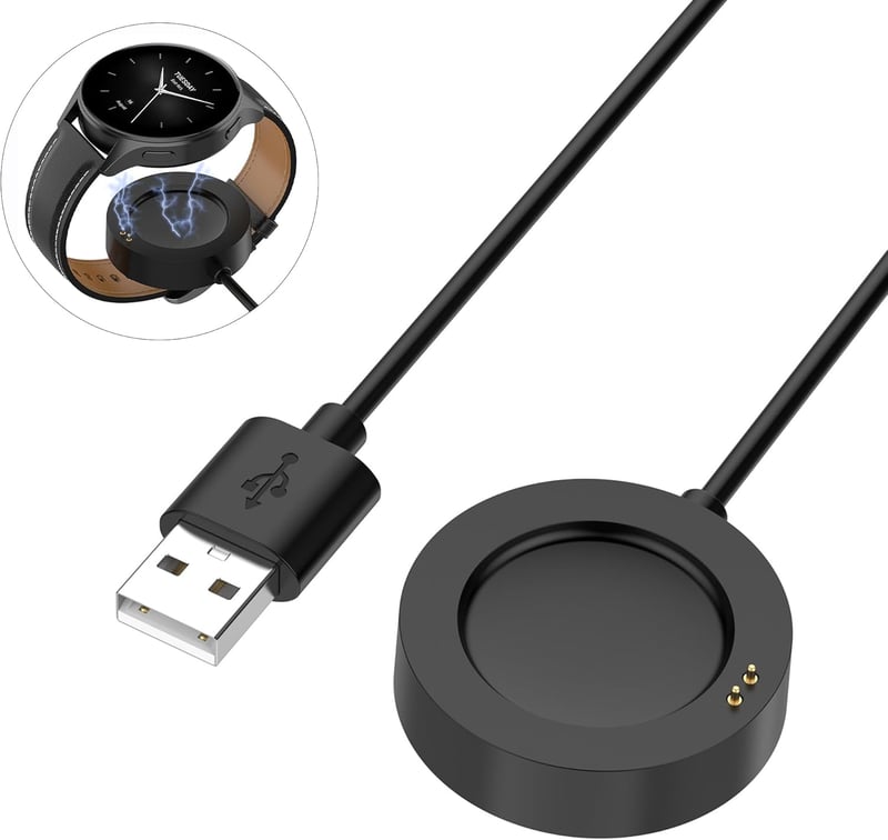 Generic Mágneses Töltőkábel Xiaomi Watch 2/2 Pro/S2/S3/H1 Okosórákhoz - 1m USB-A Csatlakozó, Túlfeszültség Elleni Védelem, Fekete