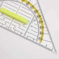 Generic Szögmérő Készlet 16+22 cm Átlátszó Geometria Háromszög Rajzoláshoz - Pack of 2 6