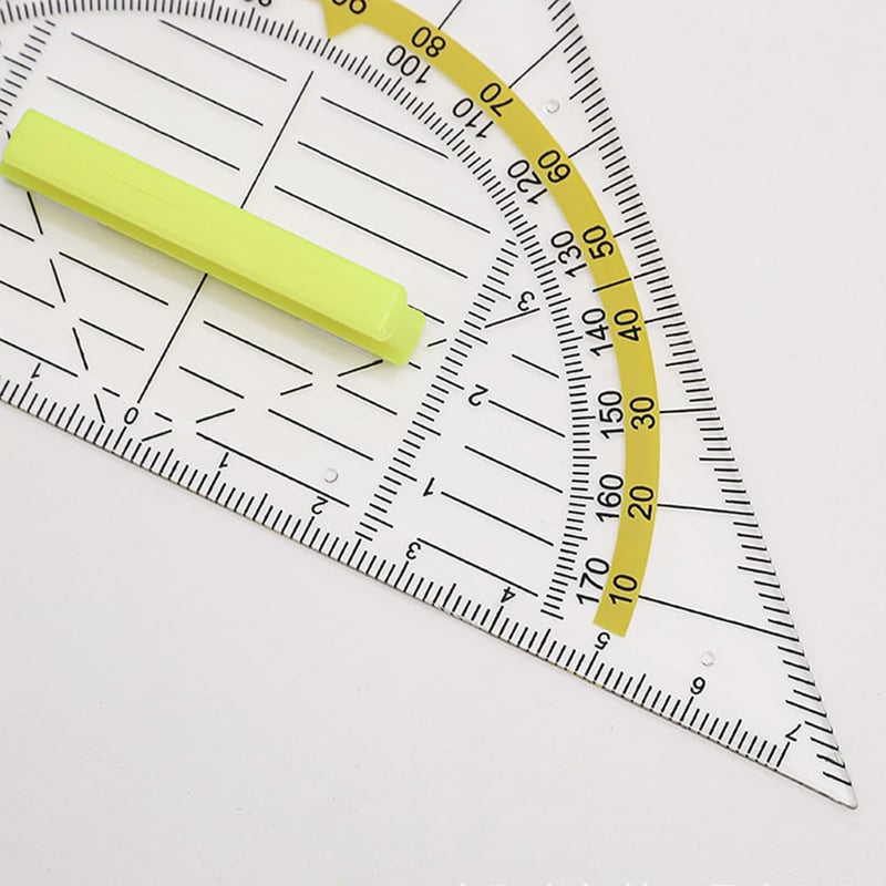 Generic Szögmérő Készlet 16+22 cm Átlátszó Geometria Háromszög Rajzoláshoz - Pack of 2
