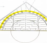 Generic Szögmérő Készlet 16+22 cm Átlátszó Geometria Háromszög Rajzoláshoz - Pack of 2 4