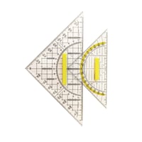 Generic set kutomjera 16+22 cm prozirni geometrijski trokut za crtanje 1