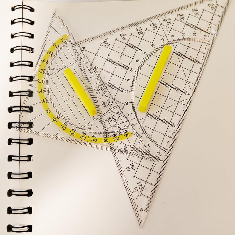 Generic Szögmérő Készlet 16+22 cm Átlátszó Geometria Háromszög Rajzoláshoz - Pack of 2