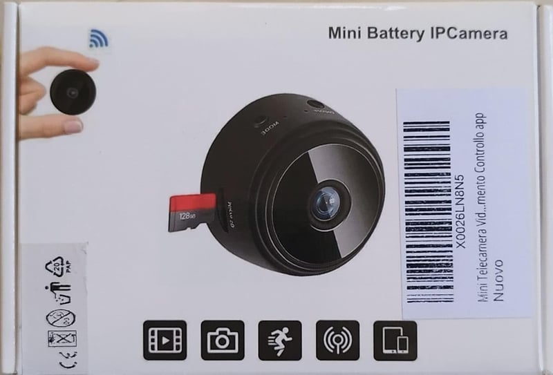 Generico Mini Wifi Biztonsági Kamera 1080P Mozgásérzékelős Rejtett Megfigyelő