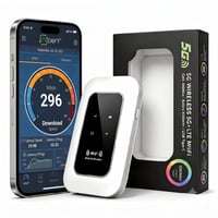 Generický 4G/5G mobilný WiFi hotspot router, slot na SIM kartu bez blokovania, 300 Mbps, WiFi 6, MiFi modem na cesty, 10 zariadení, veľké rozmery 1