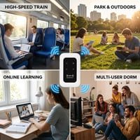 Generický 4G/5G mobilný WiFi hotspot router, slot na SIM kartu bez blokovania, 300 Mbps, WiFi 6, MiFi modem na cesty, 10 zariadení, veľké rozmery 7