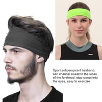 Generic 5 ks široká elastická športová čelenka pre ženy, potítko na jogu, beh, cvičenie, v 5 farbách, biela, čierna, béžová, zelená, hnedá 4