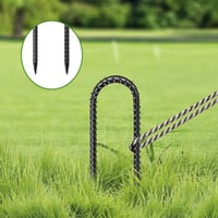 Set ancore tip U pentru fixare în sol, oțel inoxidabil, 20 cm - 8 buc. 4