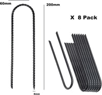 Set ancore tip U pentru fixare în sol, oțel inoxidabil, 20 cm - 8 buc. 2