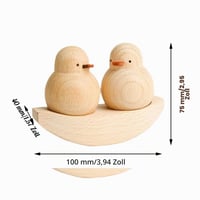 Statuetă Decorativă Generică din Lemn, Rățușcă Balansoar, Cadou de Nuntă, Aniversare, Ziua Îndrăgostiților, Zi de Naștere, Crăciun, pentru Prieteni, Familie, Cupluri 3