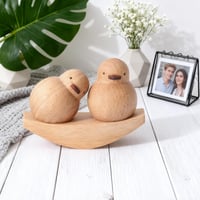 Statuetă Decorativă Generică din Lemn, Rățușcă Balansoar, Cadou de Nuntă, Aniversare, Ziua Îndrăgostiților, Zi de Naștere, Crăciun, pentru Prieteni, Familie, Cupluri 6