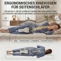 Generisch Extra hosszú ergonomikus láb és térdpárna oldalt alvóknak comb és térd támasztással levehető mosható huzattal 2