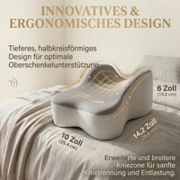 Generisch Extra hosszú ergonomikus láb és térdpárna oldalt alvóknak comb és térd támasztással levehető mosható huzattal 5