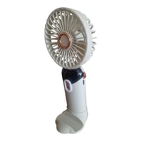 Mini ventilator portabil reîncărcabil prin USB, mov deschis, cu 5 viteze, afișaj LED, pliabil, pentru utilizare pe birou sau manuală 6