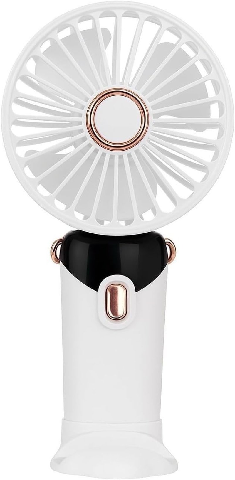 Mini ventilator portabil reîncărcabil prin USB, mov deschis, cu 5 viteze, afișaj LED, pliabil, pentru utilizare pe birou sau manuală