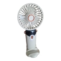Mini ventilator portabil reîncărcabil prin USB, mov deschis, cu 5 viteze, afișaj LED, pliabil, pentru utilizare pe birou sau manuală 2