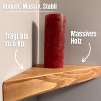 Generisch Kézzel Készített Fa Sarokpolc - 24x35 cm Lebegő Fali Polc Nappaliba, Konyhába, Gyerekszobába - 5 kg Teherbírású Tömörfa Falipolc R 4