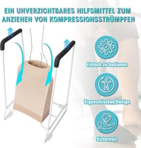 Încălțător de pantofi Generisch pentru ciorapi compresivi, pentru gambe groase sub 45 cm, alb 3