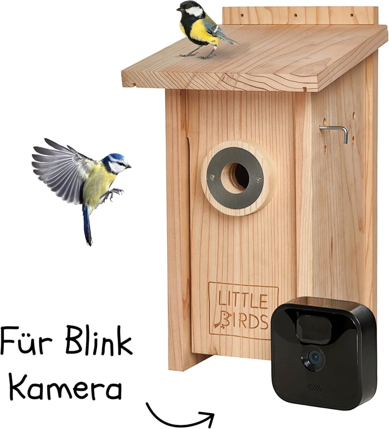 Generisch Madárház Blink Kamerához - Fa Nesting Box Macskavédelem