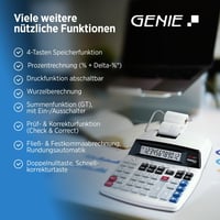 Genie D69 Plus nyomtató asztali számológép - 12 jegyű - szürke 8