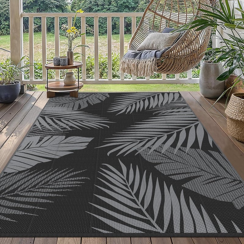 GENIMO Kültéri Szőnyeg 120x180cm Botanikai Mintás Vízálló Polipropilén Terasz Balkon Kert