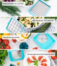 Aparat de feliat legume Genius Nicer Dicer Chef Professional Deluxe, 39 de piese, cu recipient de 5,2 L și bol din sticlă de 2,8 L, aparat de tăiat spiralat, dispozitiv pentru cartofi prăjiți 3