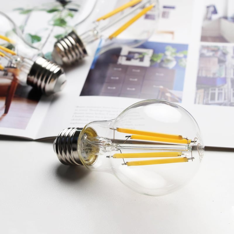 Genixgreen E27 Dimmelhető LED Izzó, 9W 1200 Lumen, 2700K Meleg Fehér, 100W Egyenértékű, Filament Technológia, Csillárba, Fali és Mennyezeti 